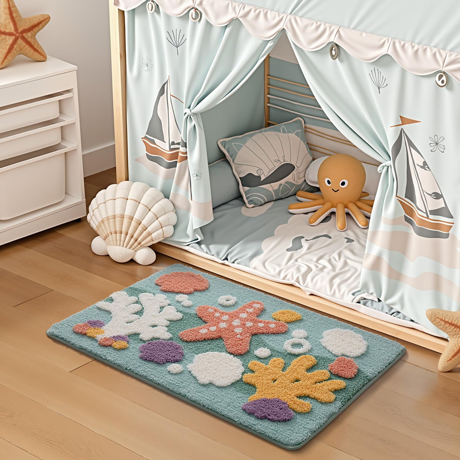 LUMI Bath mats for Bathroom, Non Slip Absorbent Soft Bath Mat, Washable Low Profile Bathroom Rug, Ideal for Shower, Tub, 20"x32" - Image 3