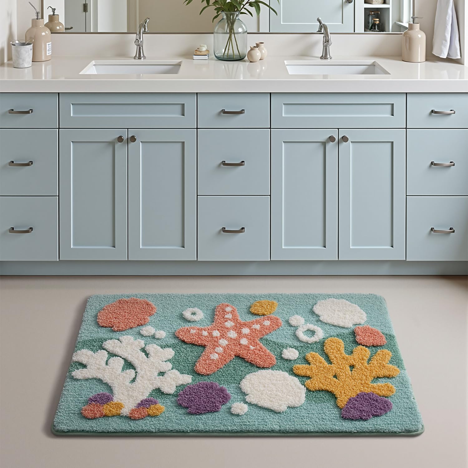 LUMI Bath mats for Bathroom, Non Slip Absorbent Soft Bath Mat, Washable Low Profile Bathroom Rug, Ideal for Shower, Tub, 20"x32" - Image 6