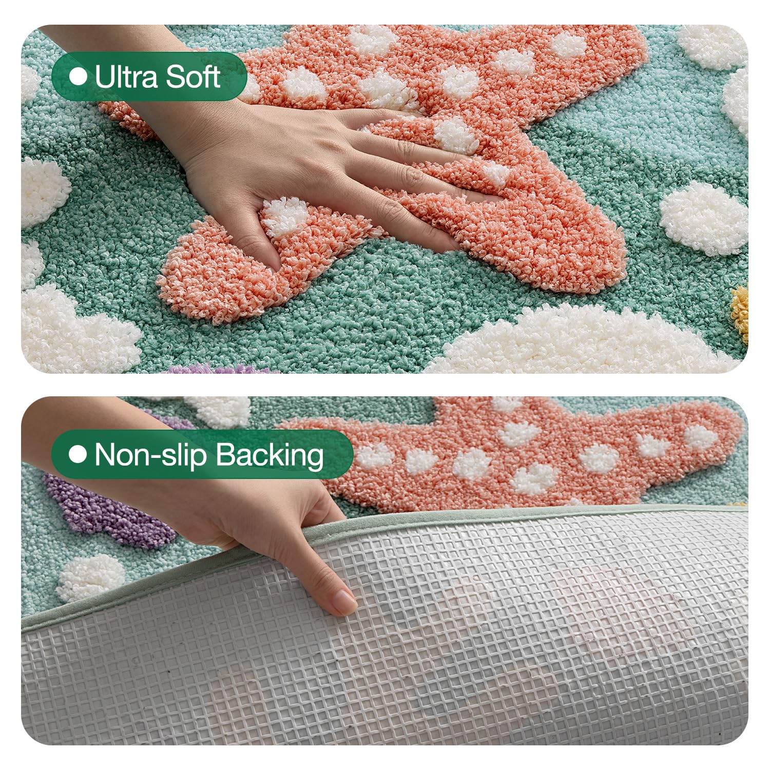 LUMI Bath mats for Bathroom, Non Slip Absorbent Soft Bath Mat, Washable Low Profile Bathroom Rug, Ideal for Shower, Tub, 20"x32" - Image 7