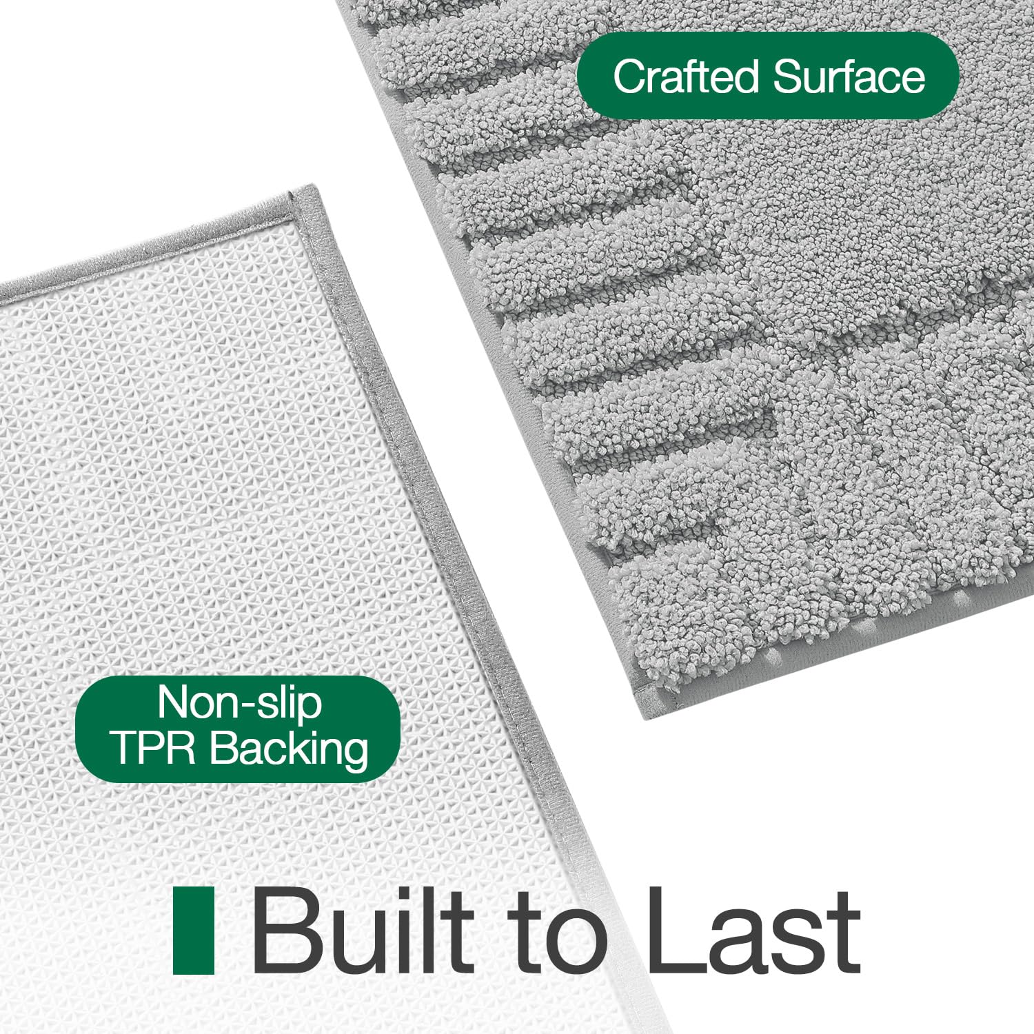 LUMI Bathroom Rugs Non Slip with Rubber Backing, Extra Soft Plush Microfiber Bath Rug Absorbent, 24"x43" - Image 4