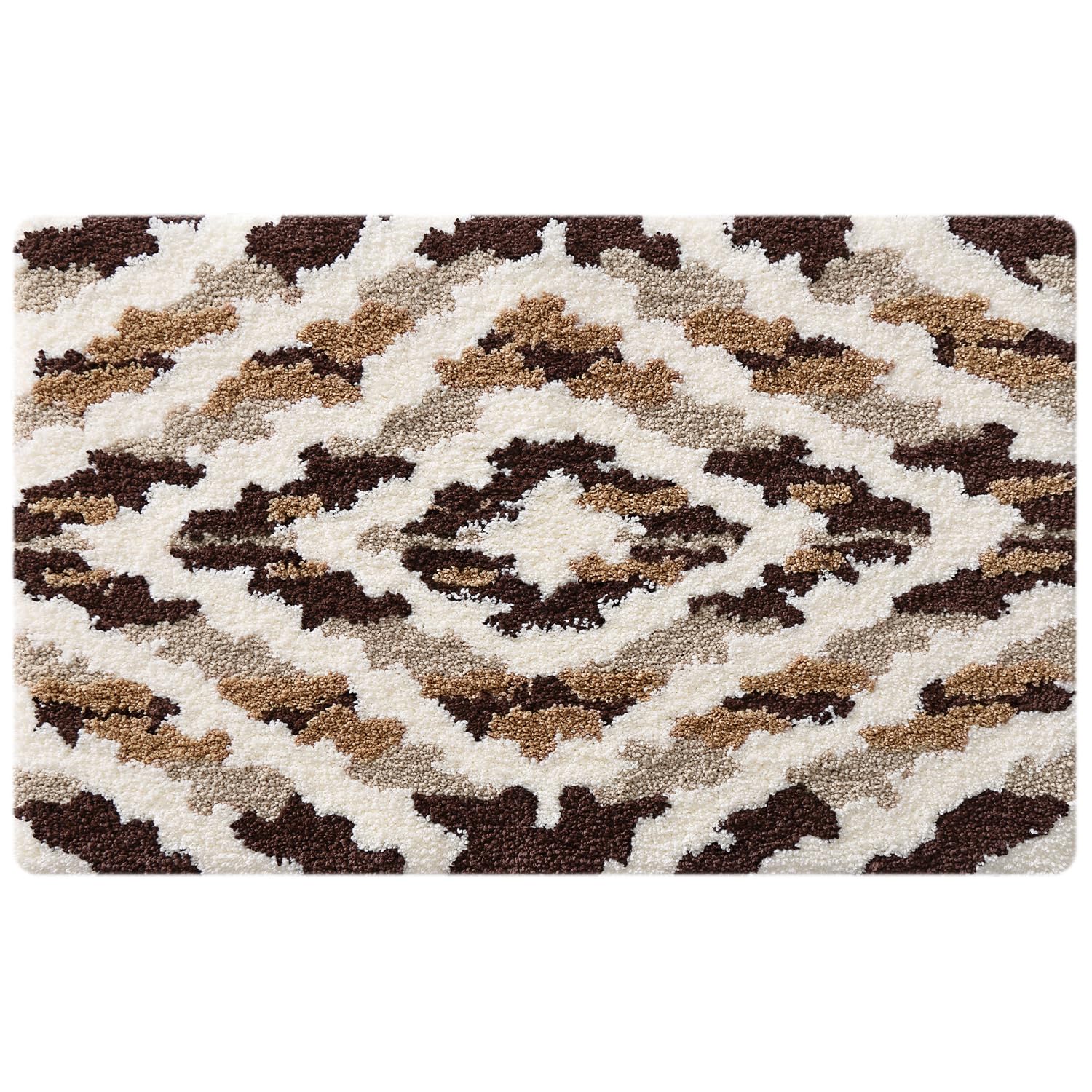 LUMI Bathroom Rugs, Soft Absorbent Bath Mat for Modern Home Decor, Non-Slip Quick-Dry Bath Rug, Machine Washable Floor Mat for Shower and Tub, Entryway, 20"x32", Brown - Image 9